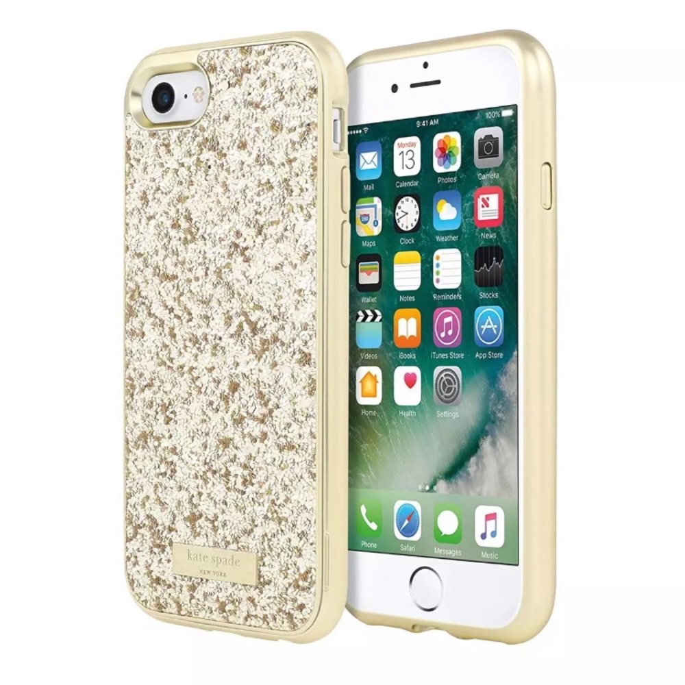 NWT Kate spade Glitter Case Bumper iPhone 7 - Gold - Picture 3 of 5